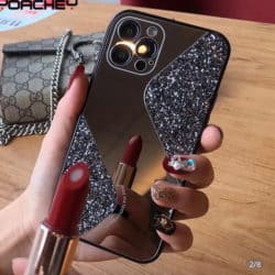 iPhone 12 pro max handyhülle mit Spiegel schwarz