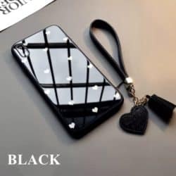 iPhone Handyhülle aus gehärtetem Glas schwarz