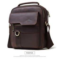 Crossbody echt Ledertasche-braun